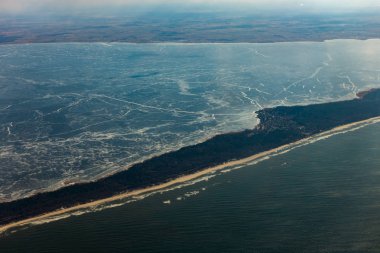 Aerial view of Curonian Spit clipart