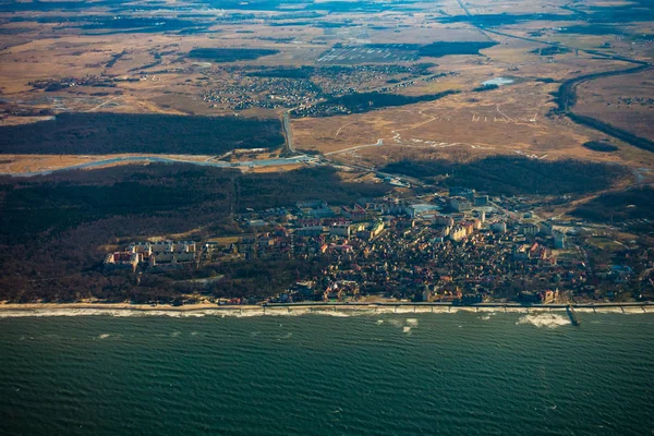 Luftbild der Stadt Jelenogradsk — Stockfoto