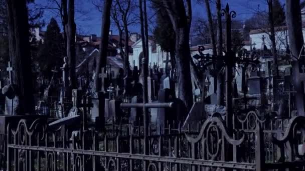 Marcher la nuit au vieux cimetière — Video