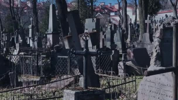 Promenade dans le vieux cimetière — Video