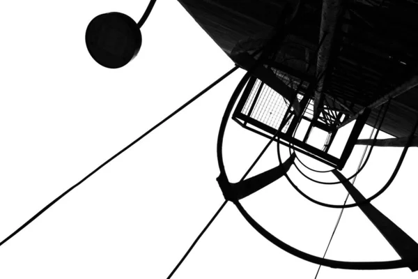 Schwarz-weiß abstrakter industrieller Hintergrund — Stockfoto