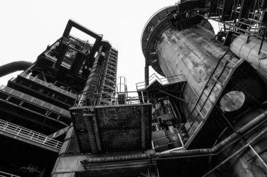 Siyah ve beyaz soyut endüstriyel arka plan