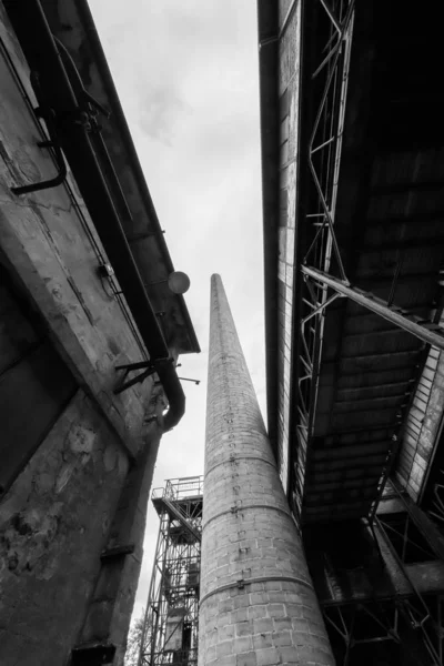 Arrière-plan industriel abstrait noir et blanc — Photo