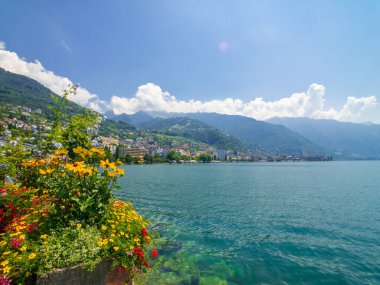 İsviçre Montreux şehir peyzaj