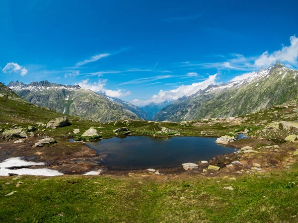 Paysage estival de la Suisse nature près du col du Grimsel — Photo