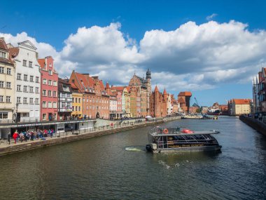 Gdansk eski şehir panoramik manzara