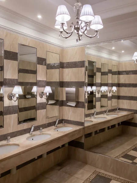 Interior of public luxury restroom — ストック写真