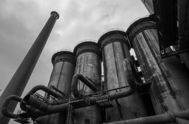 Siyah ve beyaz soyut endüstriyel arka plan