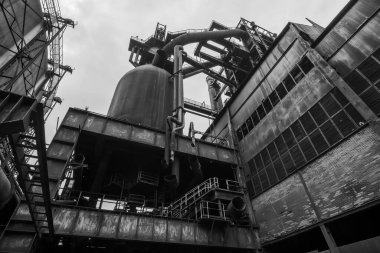 Siyah ve beyaz soyut endüstriyel arka plan