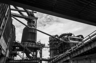 Siyah ve beyaz soyut endüstriyel arka plan