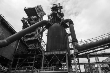 Siyah ve beyaz soyut endüstriyel arka plan