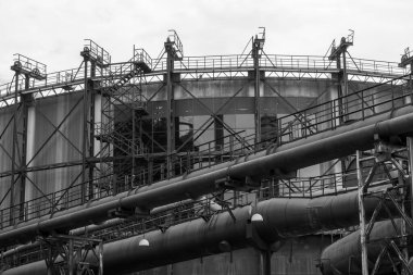 Siyah ve beyaz soyut endüstriyel arka plan