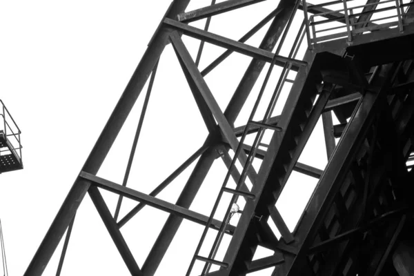 Black and white abstract industrial backround — Stock Photo, Image