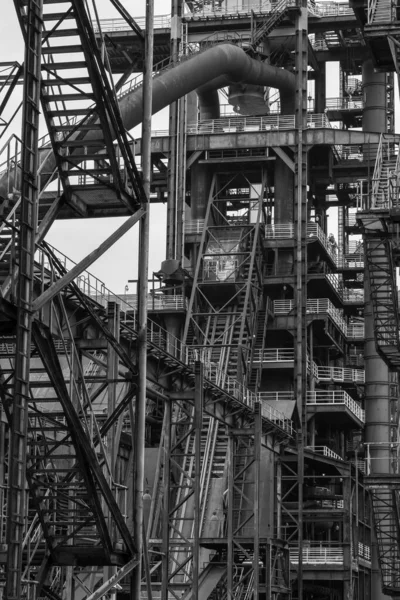 Zwart-wit abstracte industriële ondergrond — Stockfoto