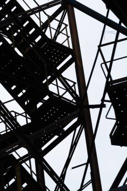 Siyah ve beyaz soyut endüstriyel arka plan