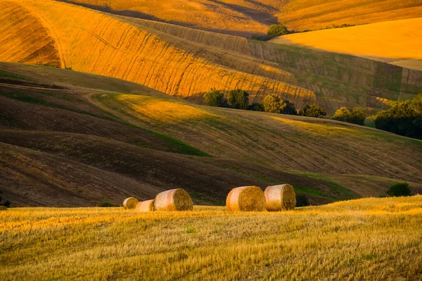 Paisagem aérea de verão atrasado de vale — Fotografia de Stock