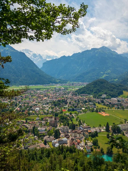 Interlaken εναέρια άποψη το καλοκαίρι — Φωτογραφία Αρχείου