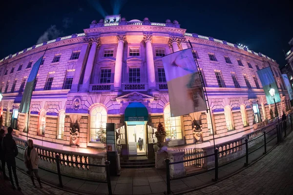 Fortnum & Mason shop at Somerset house ice rink. — Stock Photo, Image