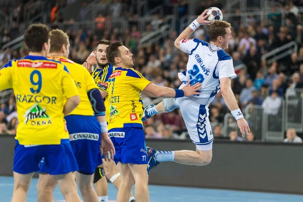 Mannen van de EHF Champions League 2016-17, groep B fase. HC Zagreb Ppd Vs Hc Zagreb Ppd Vs Hc Celje Pivovarna Lasko — Stockfoto