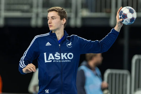 EHF Pánské Champions League 2016-17, fáze skupina (B). HC Zagreb Ppd Vs Hc Zagreb Ppd Vs Hc Celje podniku Pivovarna Laško — Stock fotografie