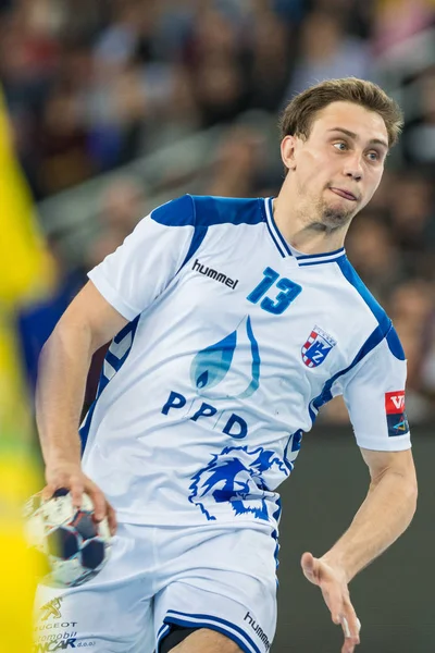 EHF Pánské Champions League 2016-17, fáze skupina (B). HC Zagreb Ppd Vs Hc Zagreb Ppd Vs Hc Celje podniku Pivovarna Laško — Stock fotografie