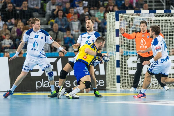 EHF Liga de Campeones Masculino 2016-17, fase Grupo (B). HC Zagreb PPD VS HC Zagreb PPD VS HC Celje Pivovarna Lasko — Foto de Stock