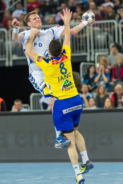 EHF Liga de Campeones Masculino 2016-17, fase Grupo (B). HC Zagreb PPD VS HC Zagreb PPD VS HC Celje Pivovarna Lasko — Foto de Stock