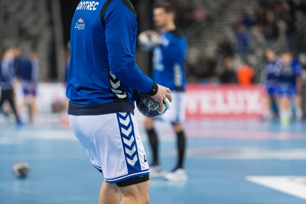 EHF Pánské Champions League 2016-17, fáze skupina (B). HC Zagreb Ppd Vs Hc Zagreb Ppd Vs Hc Celje podniku Pivovarna Laško Royalty Free Stock Obrázky