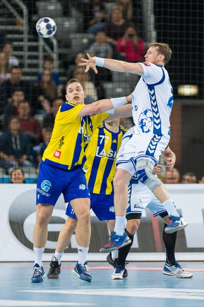 EHF Pánské Champions League 2016-17, fáze skupina (B). HC Zagreb Ppd Vs Hc Zagreb Ppd Vs Hc Celje podniku Pivovarna Laško Stock Fotografie