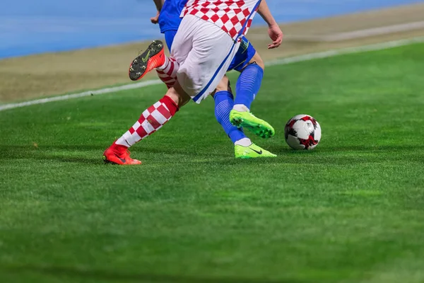 Calificador europeo para la Copa Mundial de Fútbol 2018 Rusia. Ronda 1, Grupo 1 - Croacia vs Ucrania . — Foto de Stock