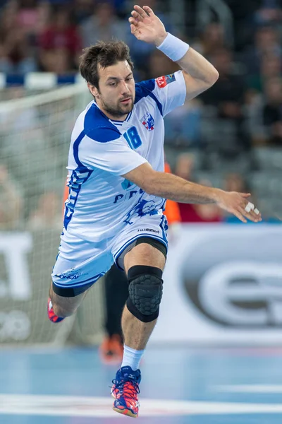 EHF Liga de Campeones Masculino 2016-17, Final 16. HC Zagreb PPD VS HC Veszprem . — Foto de Stock