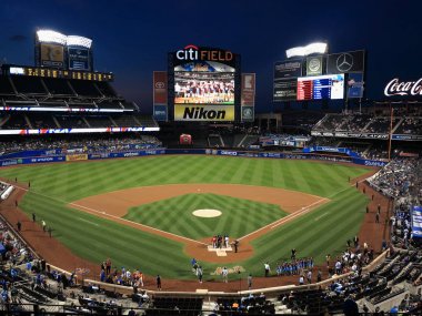 New York - 22 Eylül: Night oyunu New York'ta 22 Eylül 2017 Citi Field'da. Queens'te 2009'da açılan Stadyumu.