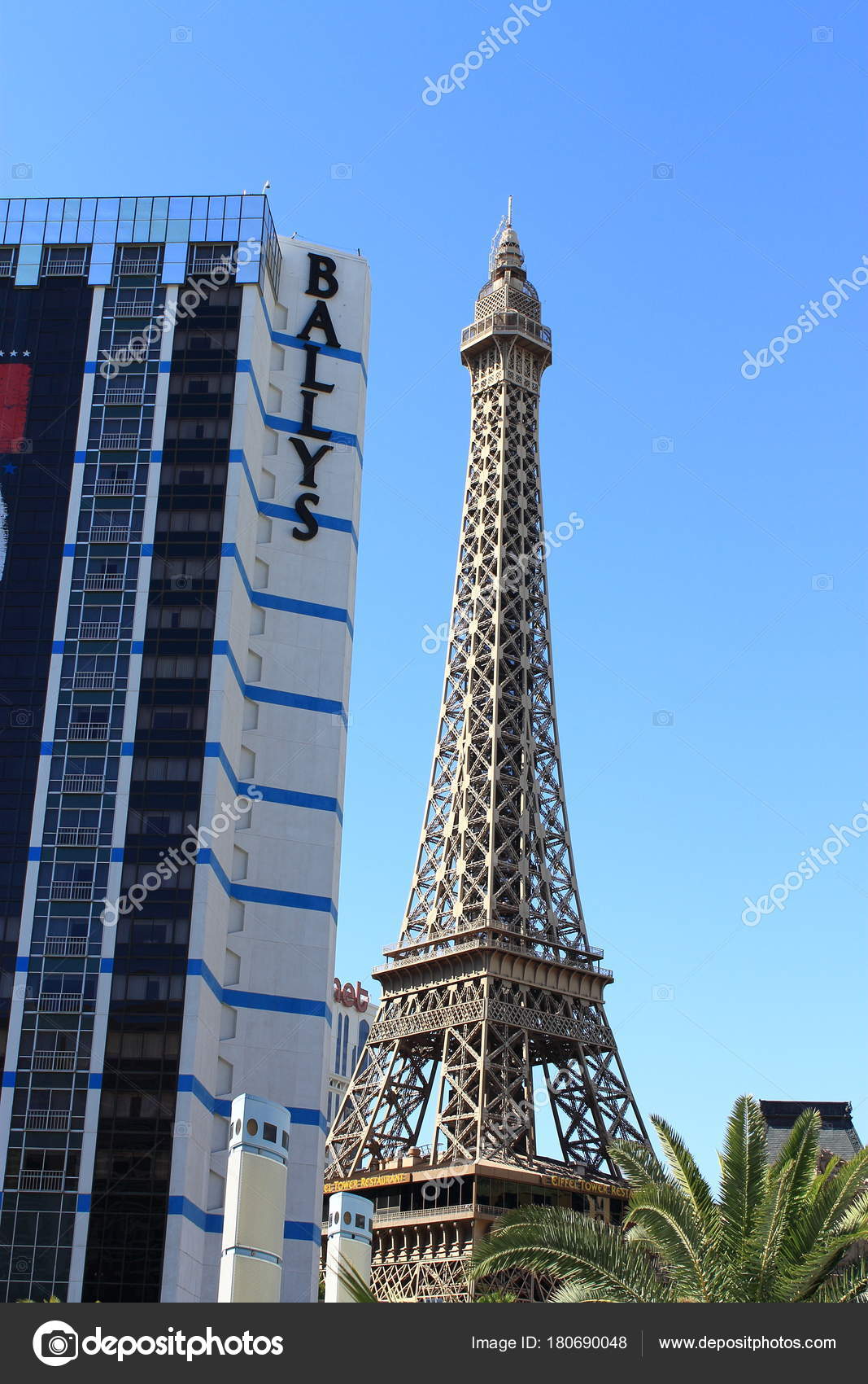 Las Vegas July Eiffel Tower Paris Hotel Casino July 2012