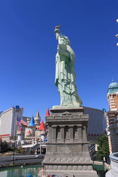 Las Vegas Julio Estatua Libertad Hotel Casino Nueva York Julio — Foto de Stock