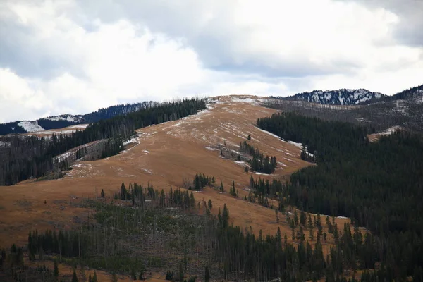 Yellowstone National Park Sweeping Terrain Stormy Sky Yellowstone National Park — Stock Photo, Image