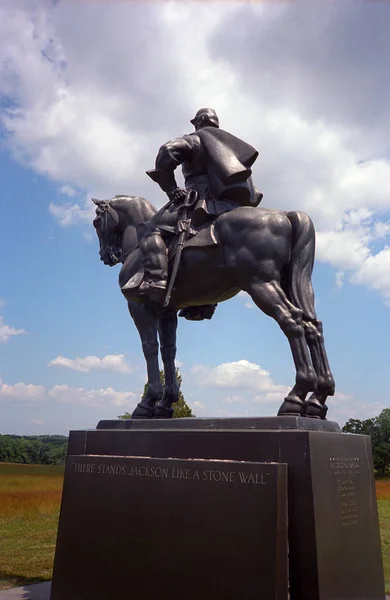 Manassas Virginia Kesäkuu Stonewall Jackson Muistomerkki Manassas National Battlefield Site — kuvapankkivalokuva