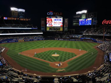 New York - 22 Eylül: 22 Eylül 2017 Citi sahada New York, beyzbol elmas. 2009 yılında New York Mets beyzbol yurdu açıldı.