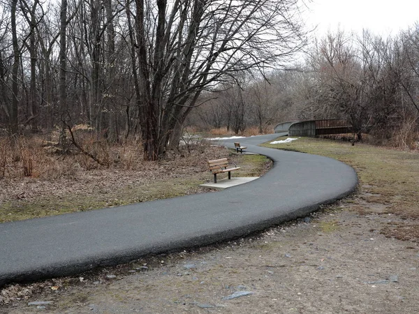 Radweg Ein Bahn Radweg Mit Kurven — Stockfoto