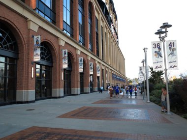 New York - 22 Eylül: 22 Eylül 2017 Citi sahada New York, hayranları toplamak. 2009 yılında New York Mets beyzbol yurdu açıldı.