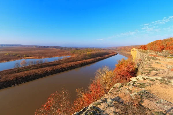Autumn Osage River from Bluff — Stock Photo, Image
