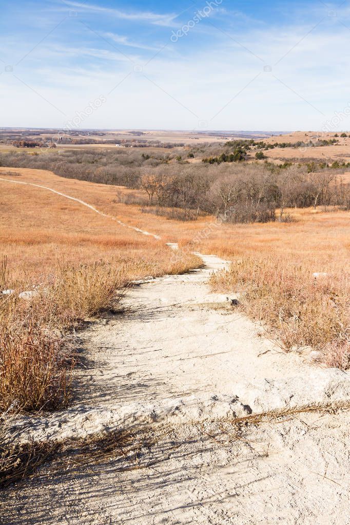 Flint Hills Prairie Path In Kansas