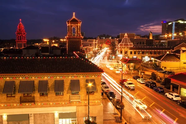 Noel ışıkları Kansas City Country Club Plaza Telifsiz Stok Imajlar