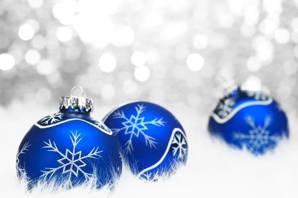 Christmas ball on abstract light background — Stock Photo, Image