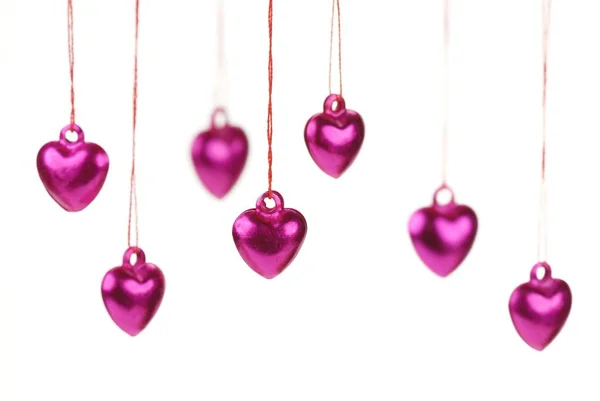 Shiny heart trinkets — Stock Photo, Image