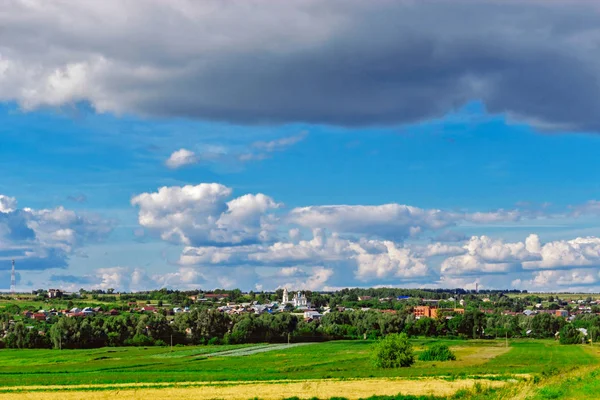 Russische dorp landschap — Stockfoto