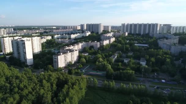 Distrito de Yasenevo e a floresta de Bitsevsky — Vídeo de Stock