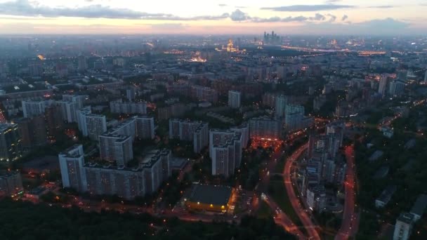 夏の空気からモスクワの景色 — ストック動画