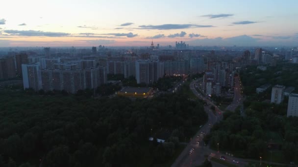 Vista de Moscú desde el aire en el verano — Vídeo de stock