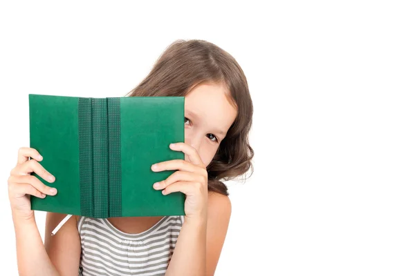 Menina com livro — Fotografia de Stock