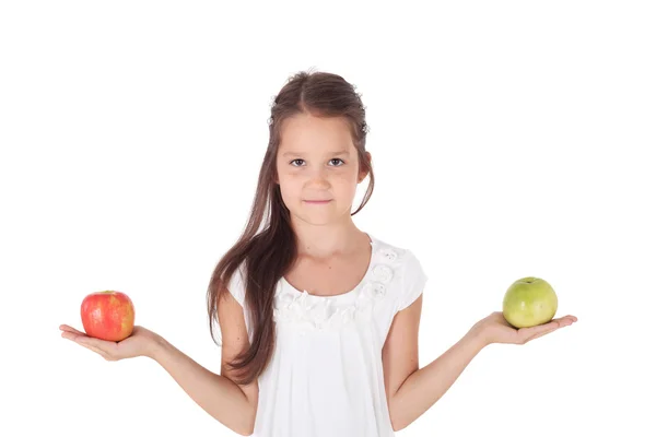 Chica con manzanas —  Fotos de Stock